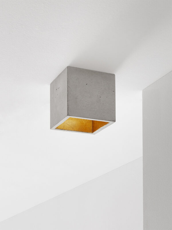 Plafonnier Design B7 Cubic en gris claire en béton par Stefan Gant x Gant Light