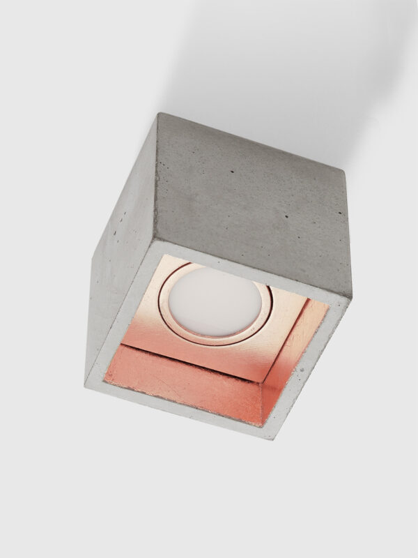 Plafonnier Design B7 Cubic en gris claire en béton par Stefan Gant x Gant Light