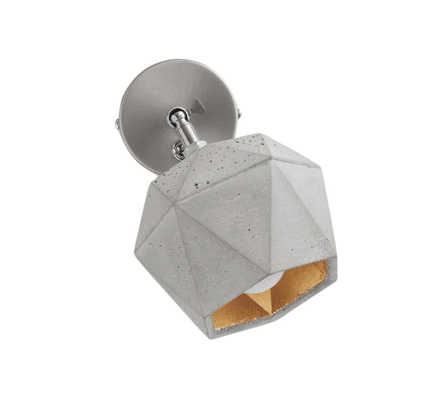 Applique spot Design T2 Triangle en béton par Stefan Gant x Gant light