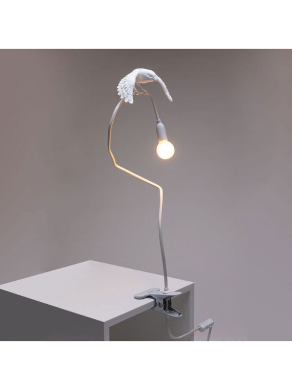 Lampe à pince Sparrow Taking Off en forme d'oiseau en résine par Marcantonio x Seletti
