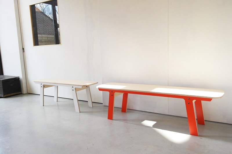 Banc d'intérieur contemporain Slim bench 01 Small en bois