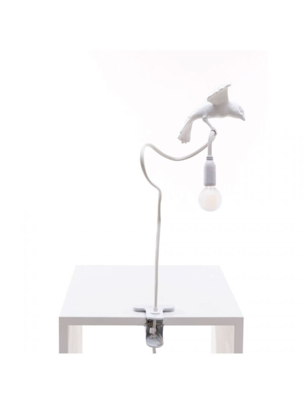 Lampe à pince Sparrow Cruising en forme d'oiseau en résine par Marcantonio x Seletti