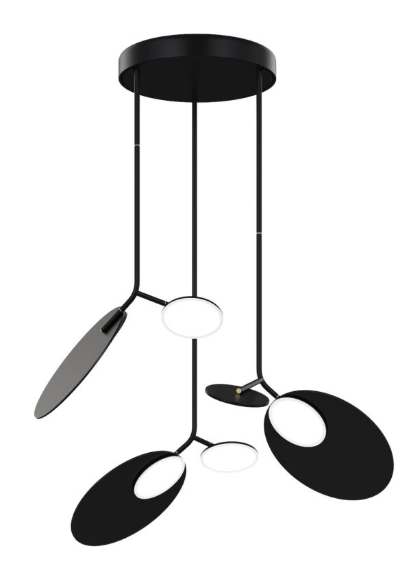 Plafonnier triple Ballon noir LED au design scandinave par Tunto
