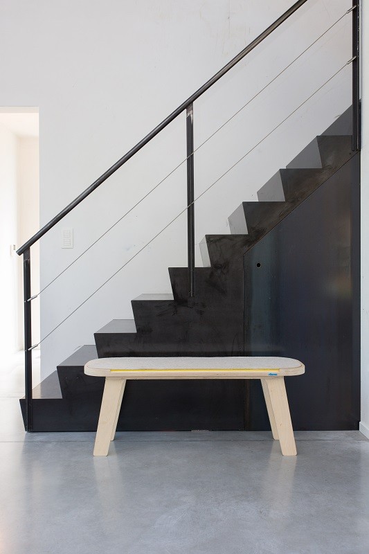 Banc d'intérieur contemporain Slim Touch en bois