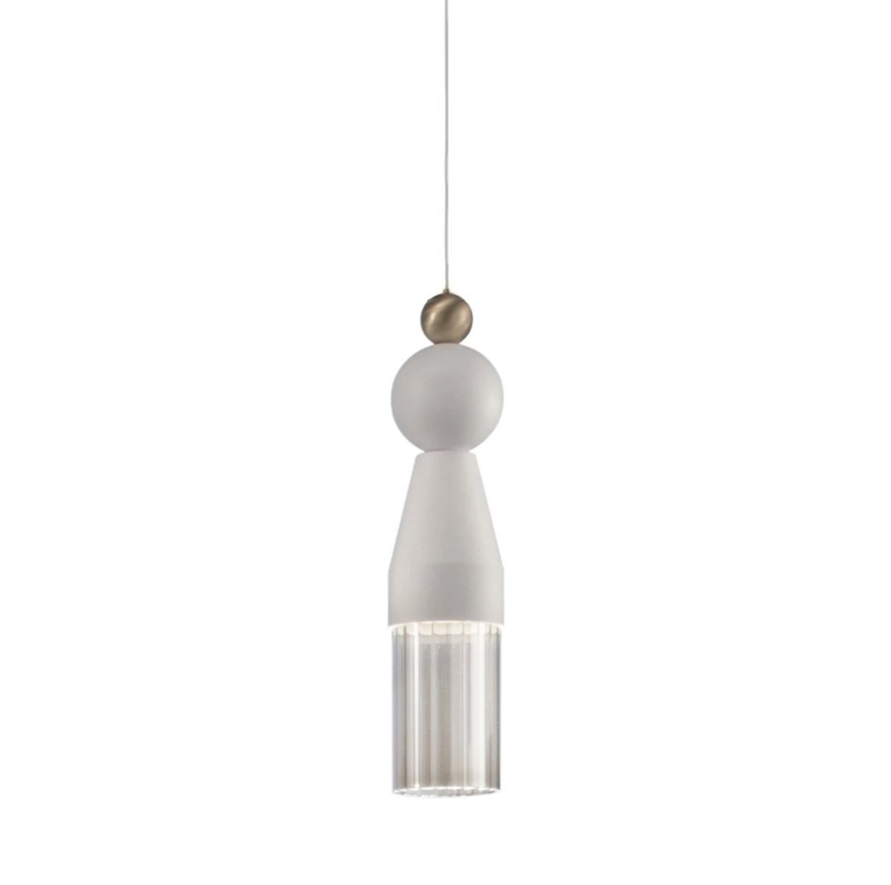 Suspension Nappe N0 en métal et verre par Marco Zito X Masiero