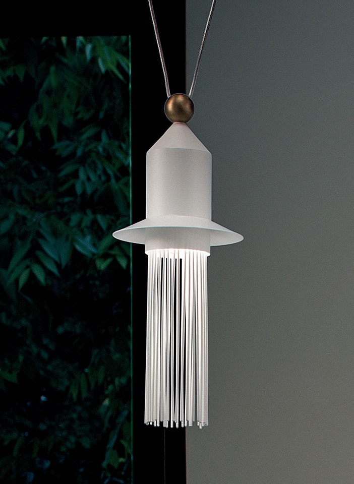 Suspension Nappe N2 en métal et verre par Marco Zito X Masiero
