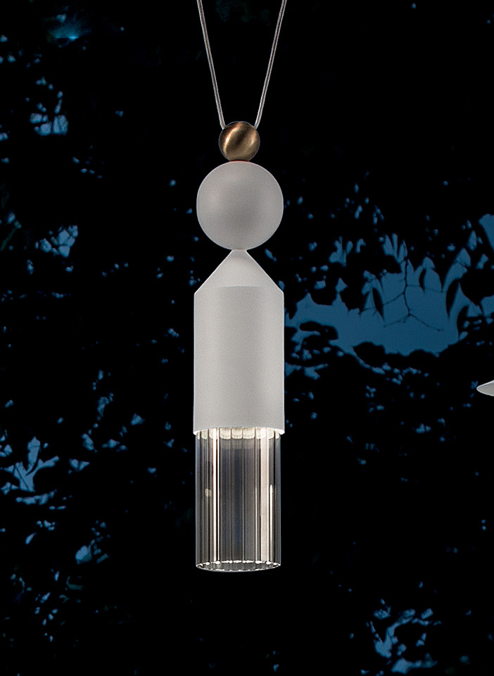 Suspension Nappe N4 en métal et verre par Marco Zito X Masiero