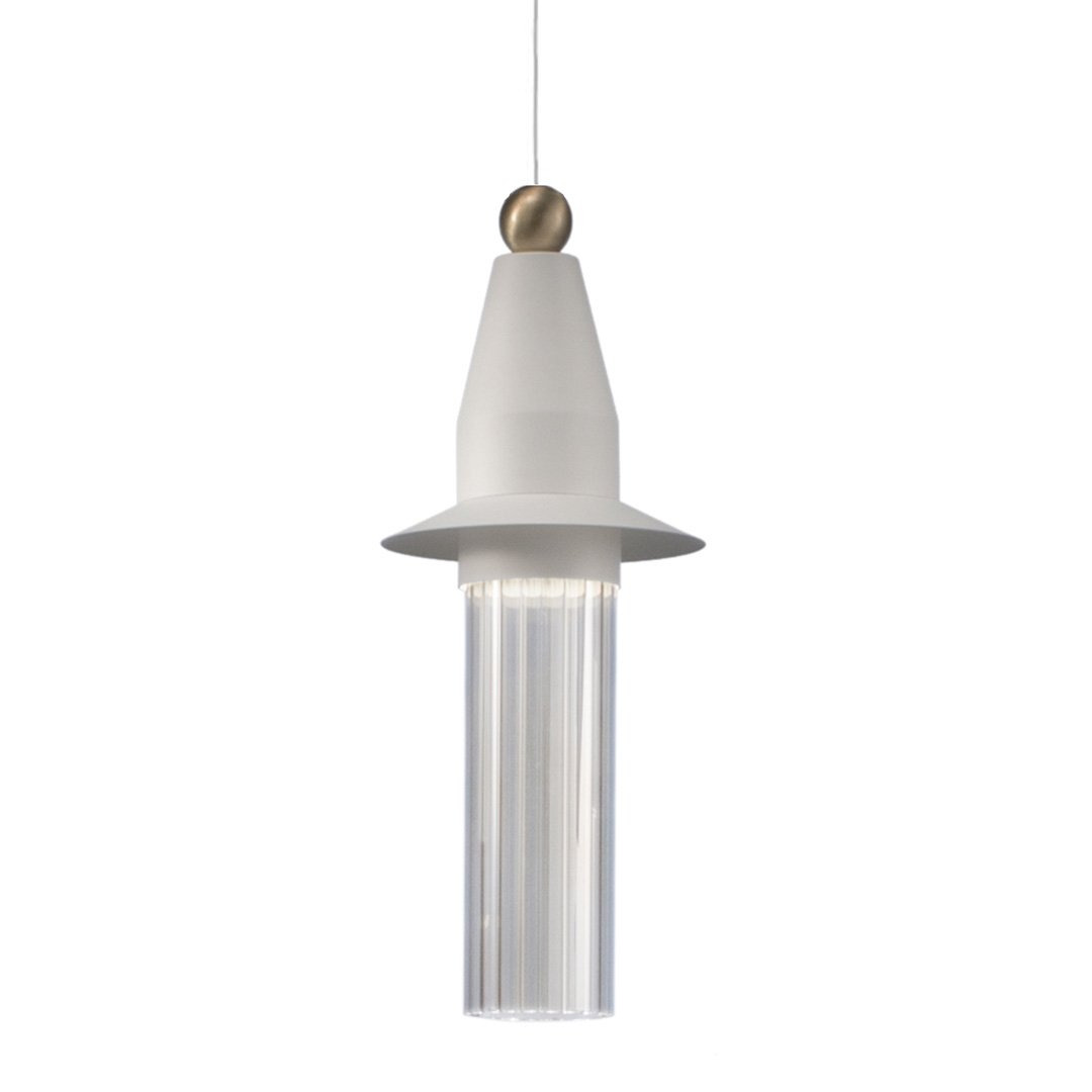 Suspension Nappe N5 en métal et verre par Marco Zito X Masiero