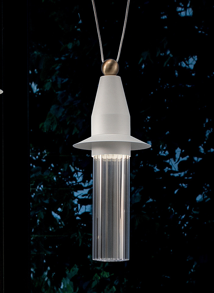 Suspension Nappe N5 en métal et verre par Marco Zito X Masiero