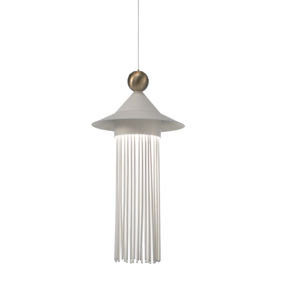 Suspension Nappe N6 en métal et verre par Marco Zito X Masiero