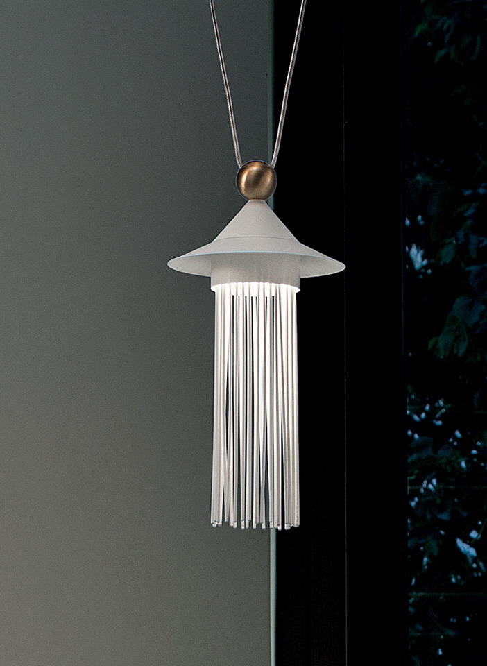 Suspension Nappe N6 en métal et verre par Marco Zito X Masiero