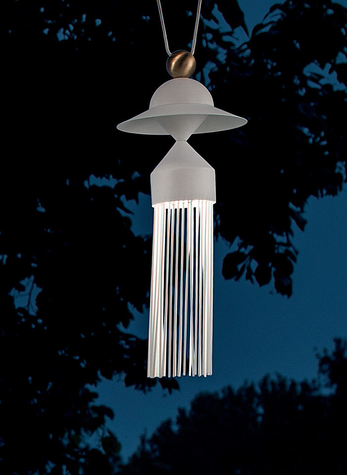 Suspension Nappe N8 en métal et verre par Marco Zito X Masiero