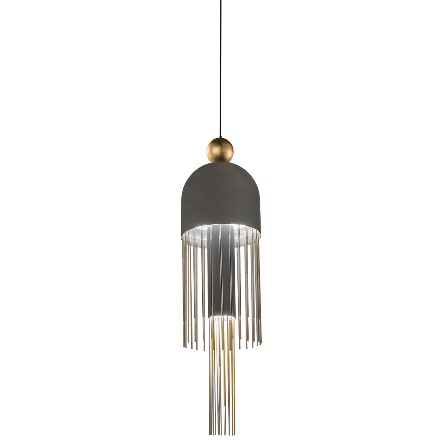 Suspension Nappe XL2 en métal et verre par Marco Zito X Masiero