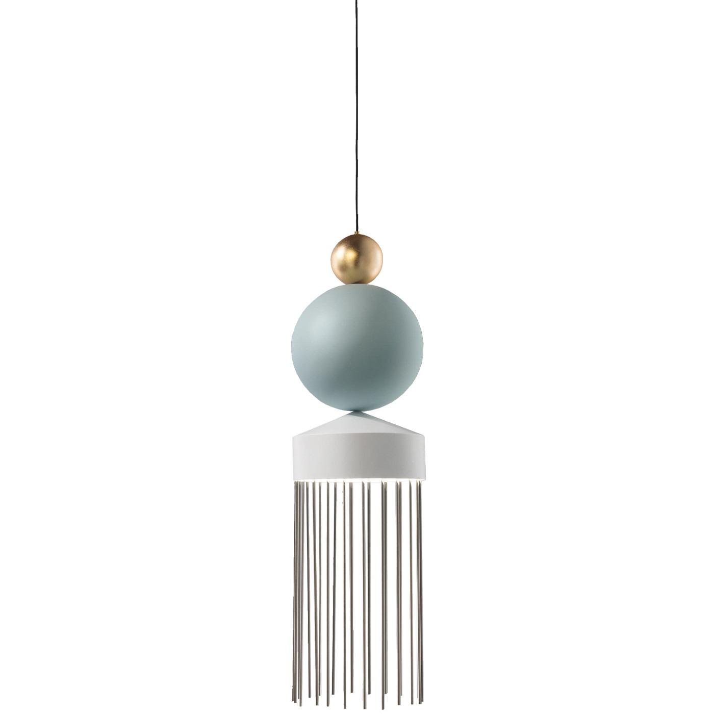 Suspension Nappe XL3 en métal et verre par Marco Zito X Masiero