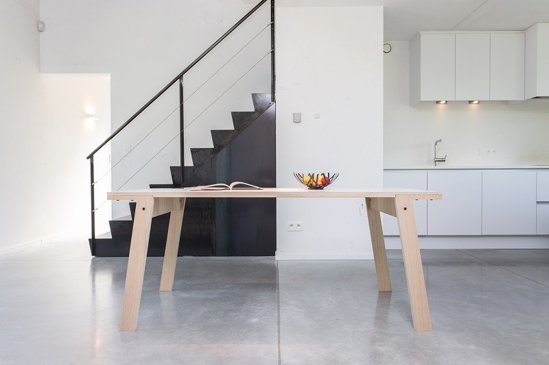 Table Flat L (2m) en bois au design contemporain