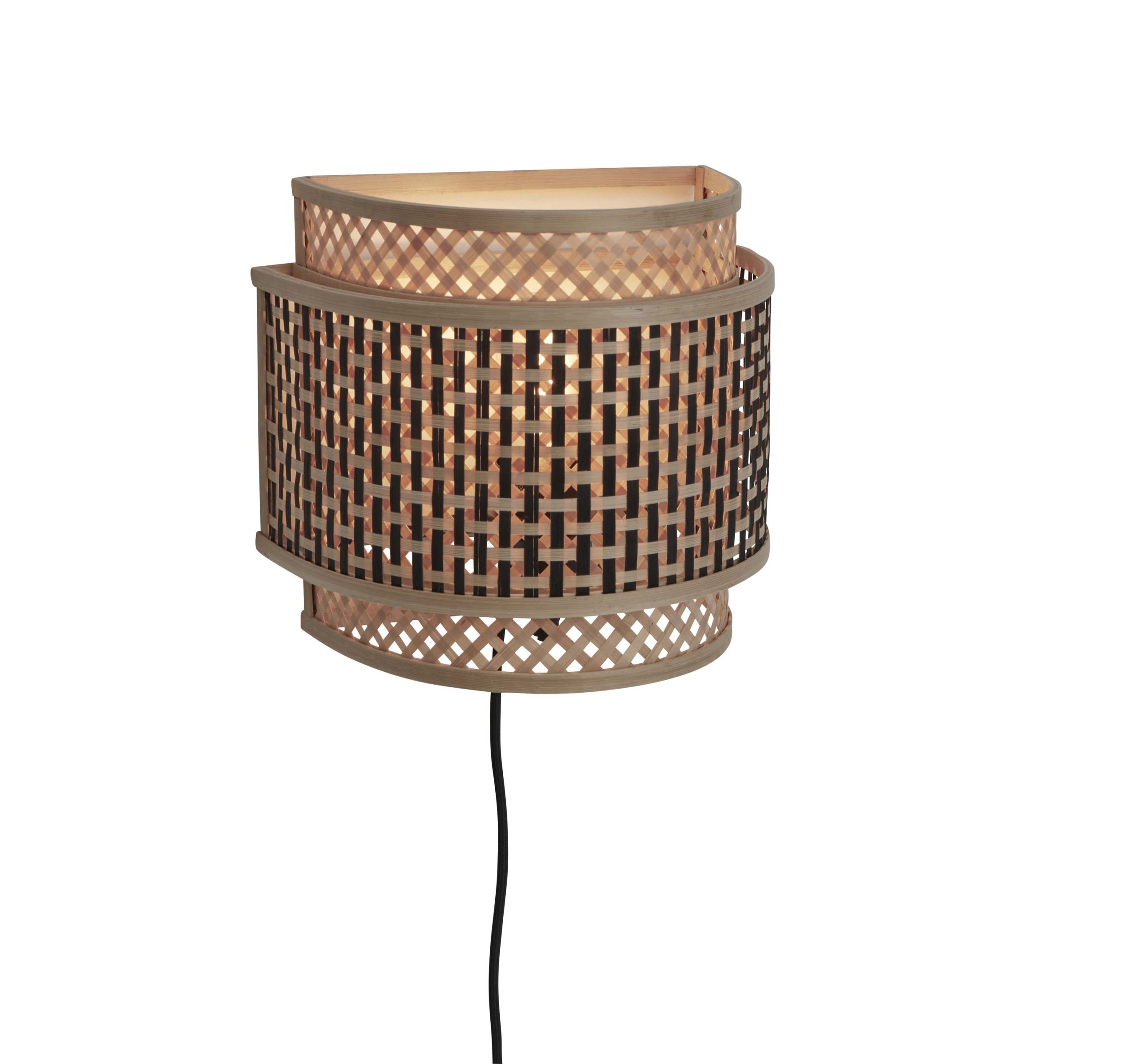Applique Bhutan avec abat-jour en Bambou naturel au design naturel par Good & Mojo