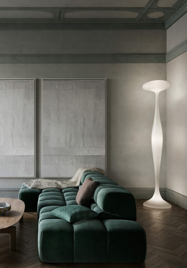 Lampadaire ETA en fibre de verre par Guglielmo Berchicci x KDLN