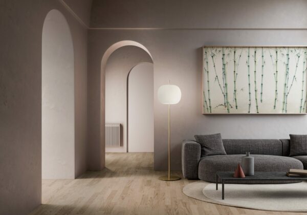 Lampadaire Kushi XL en verre et métal par Alberto Saggia & Valerio Sommella x KDLN