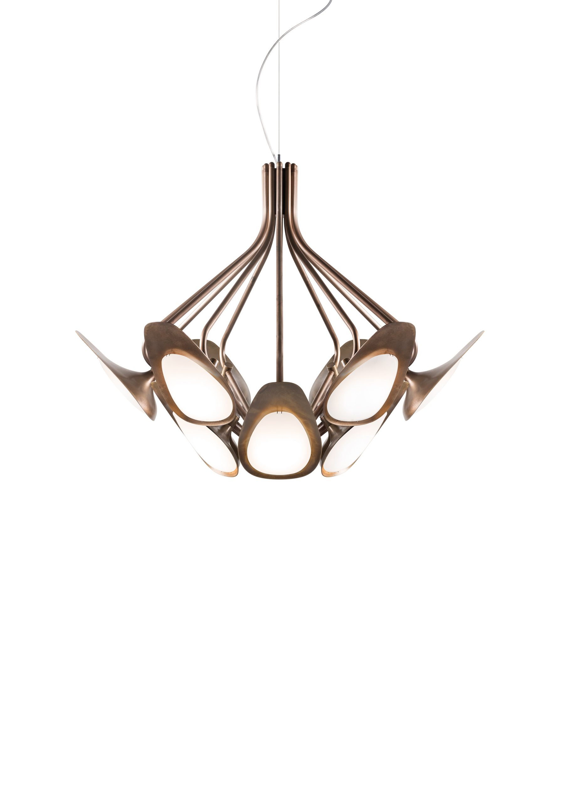 Suspension Peacock en acier par Noé Duchaufour Lawrance x KDLN