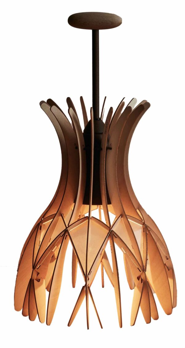 Lampe à poser Domita M36 en aluminium et bois de hêtre par Benedetta Tagliabue & Joana Bover x Bover