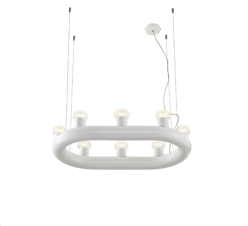 Suspension Kingdom ovale en métal par Leo De Carlo x MM Lampadari