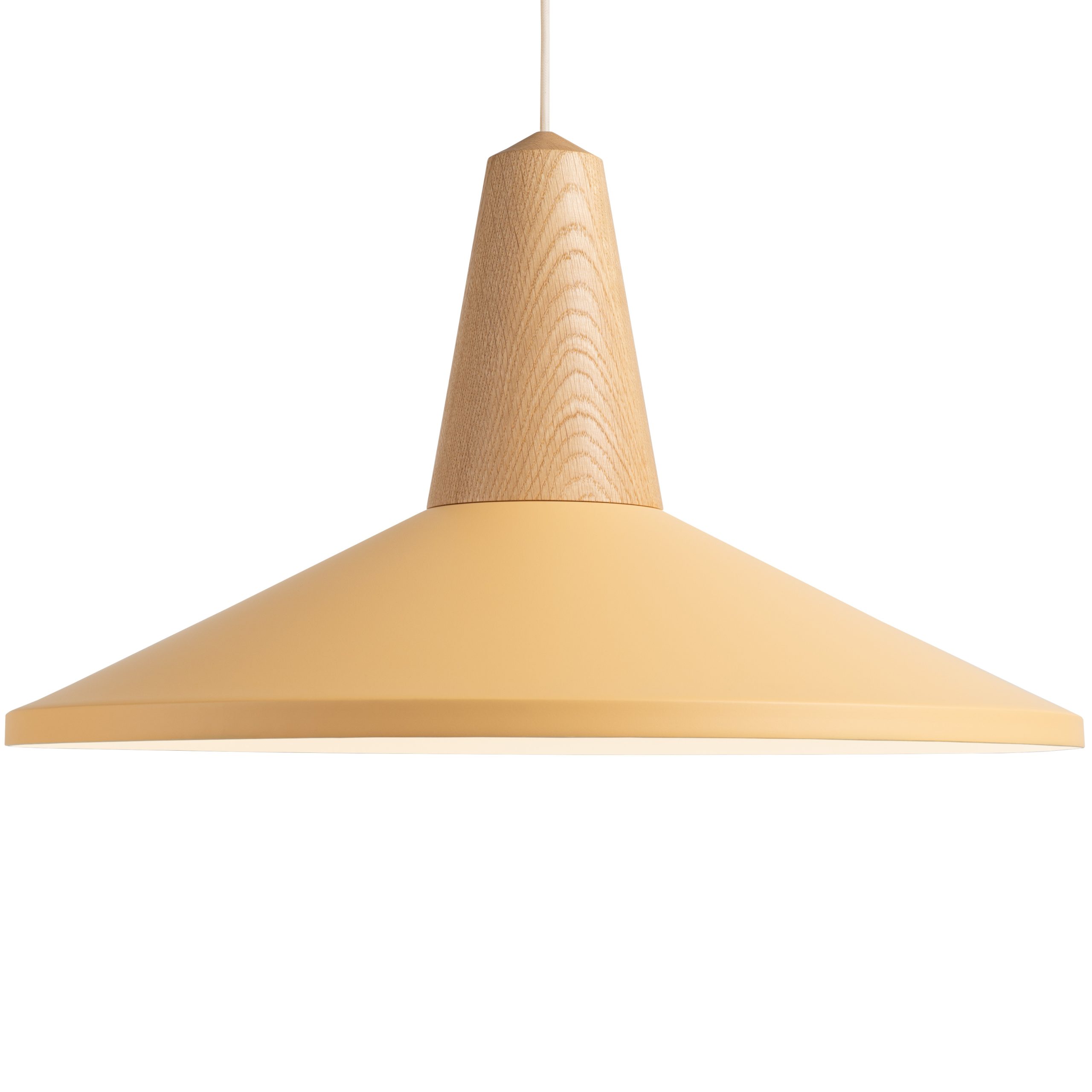 Suspension en Chêne Eikon Shell au design scandinave par Schneid Lighting