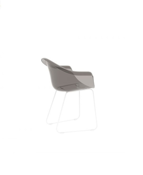 Chaise avec pieds en acier Incasso en polycarbonate translucide au design contemporain par Archirivolto Design x Vondom