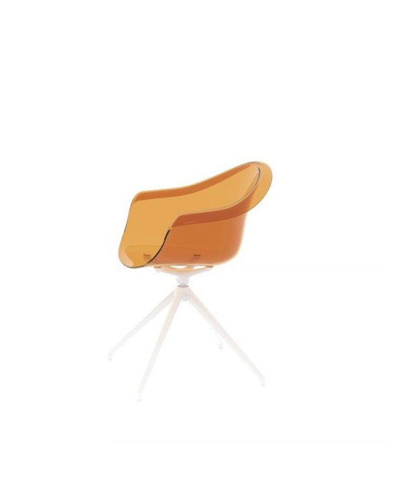 Chaise pivotante en acier Incasso en polycarbonate translucide au design contemporain par Archirivolto Design x Vondom