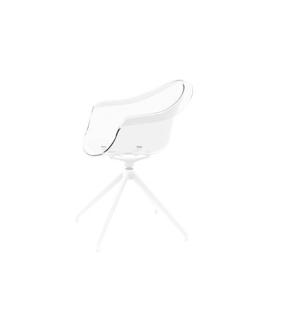 Chaise pivotante en acier Incasso en polycarbonate translucide au design contemporain par Archirivolto Design x Vondom
