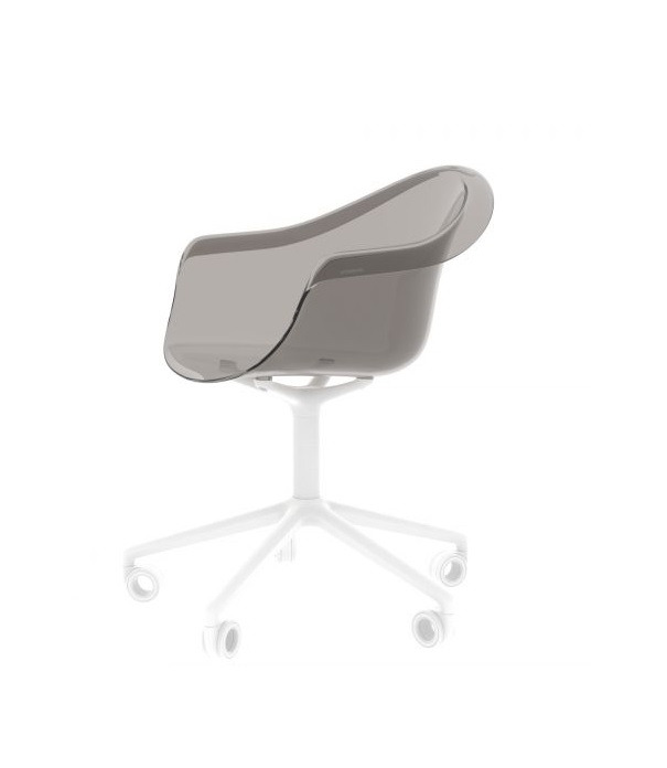 Chaise Incasso avec roulettes en polycarbonate translucide au design contemporain par Archirivolto Design x Vondom
