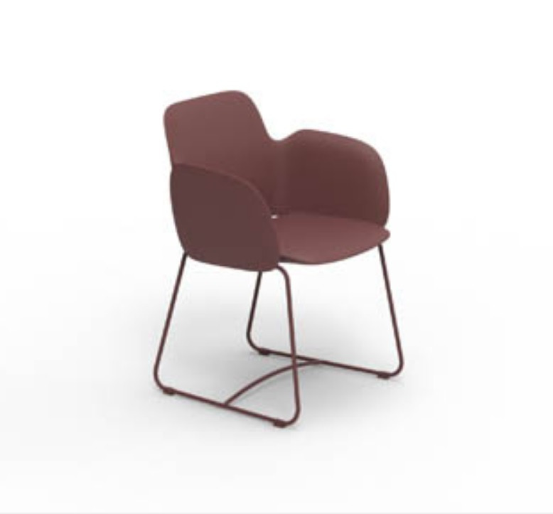 Chaise à accoudoirs Pezzettina pieds en Acier au design contemporain par Archirivolto Design x Vondom