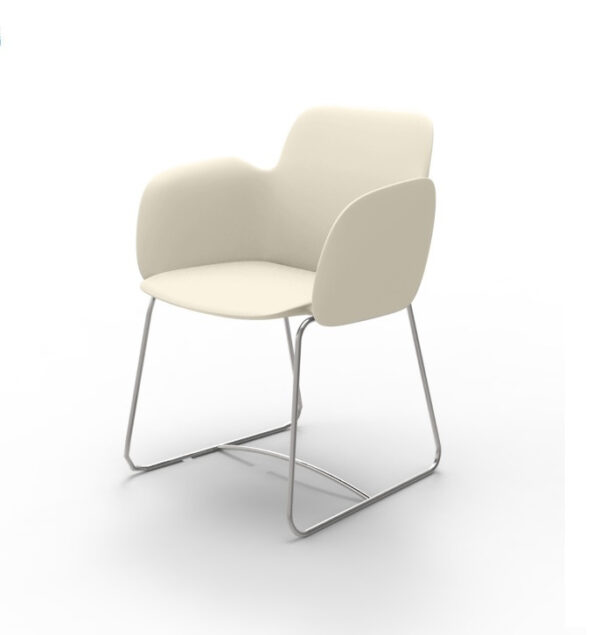 Chaise à accoudoirs Pezzettina pieds en Acier au design contemporain par Archirivolto Design x Vondom