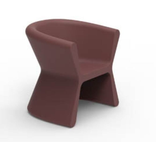 Chaise à accoudoirs Pal  en polyéthylène au design contemporain par Karim Rashid x Vondom