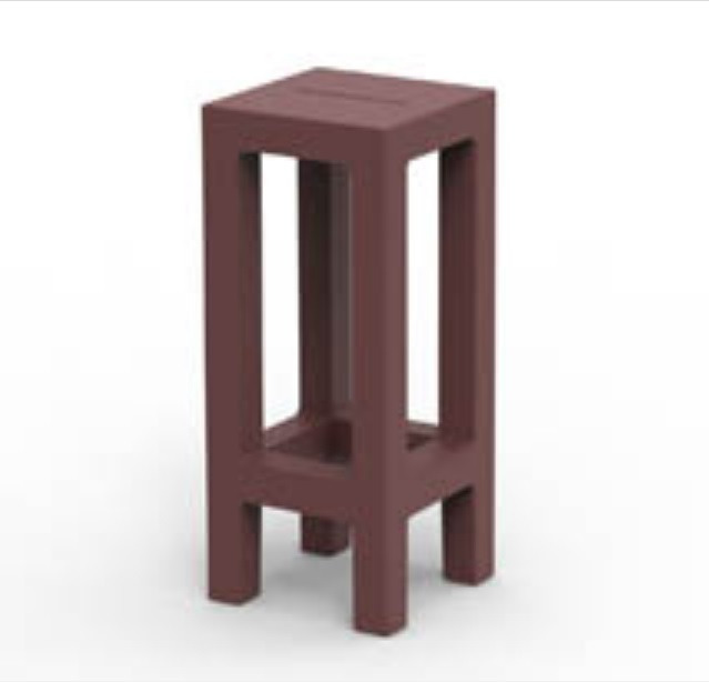 Tabouret de bar Jut en polyéthylène par Studio Vondom x Vondom