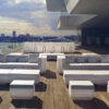 Pouf carré Vela en polyéthylène par Ramón Esteve x Vondom