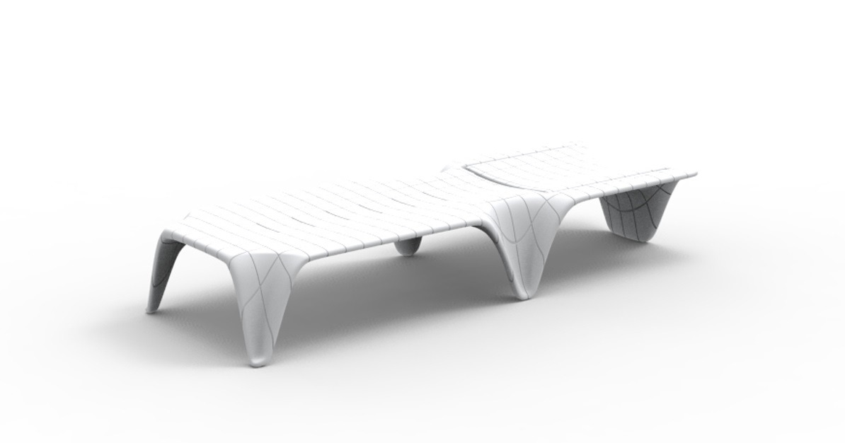 Chaise longue F3 en polyéthylène au design contemporain par Fabio Novembre x Vondom