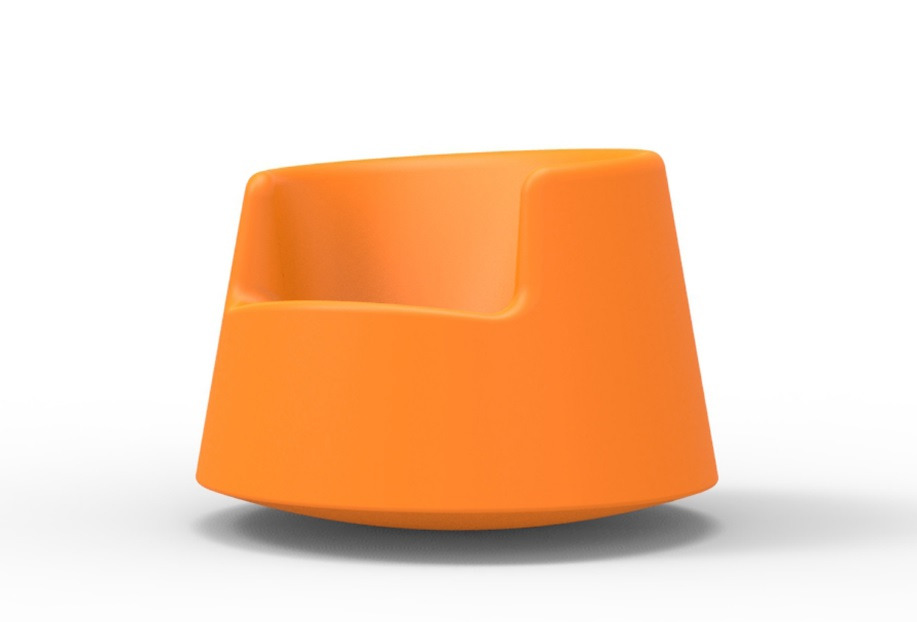 Chaise à Bascule Roulette en polyéthylène au design contemporain par Eero Aarnio x Vondom