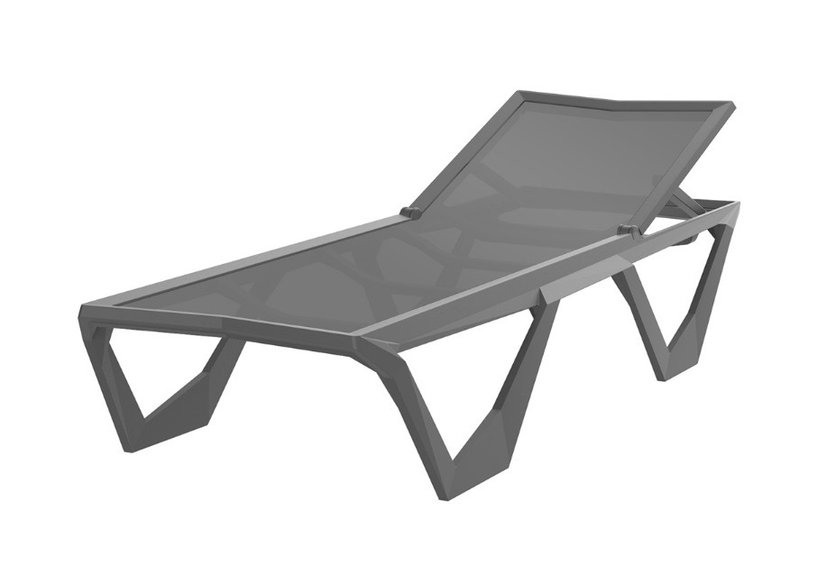 Chaise longue Voxel en polycarbonate au design contemporain par Karim Rashid x Vondom