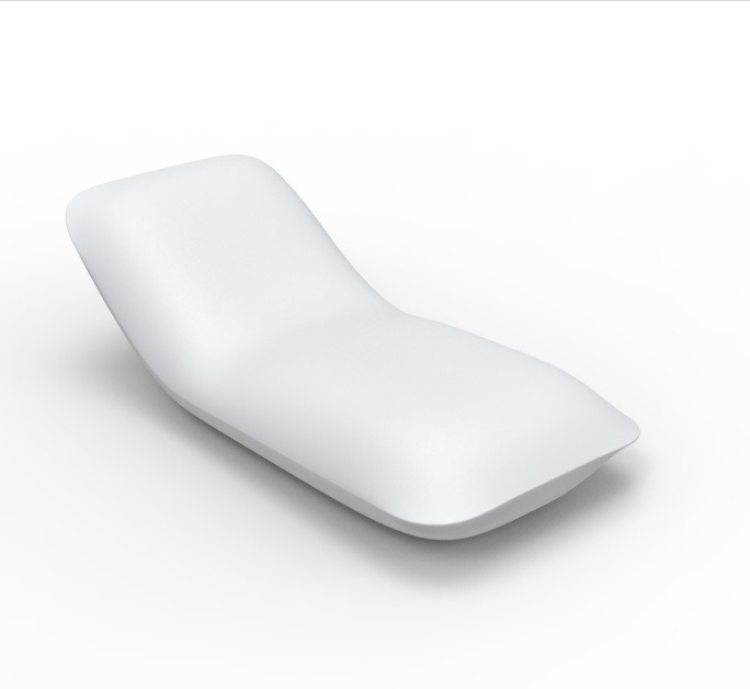 Chaise longue Pillow en polyéthylène au design contemporain par Stefano Giovannoni x Vondom