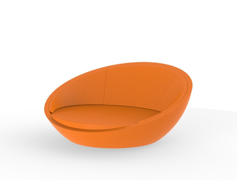 Chaise longue Ulm en polyéthylène au design contemporain par Ramón Esteve x Vondom