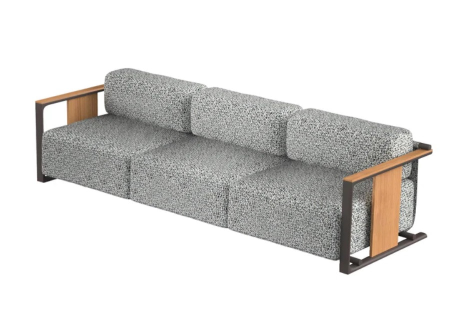 Canapé Tulum en aluminium et bois au design contemporain par Eugeni Quitllet x Vondom