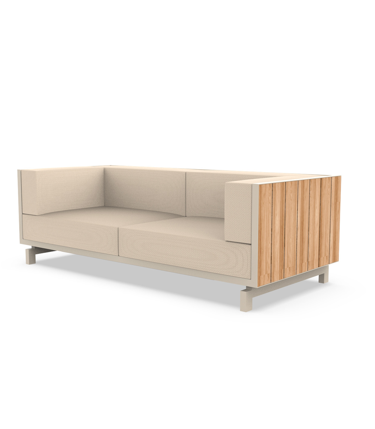 Canapé Vineyard en aluminium et bois au design contemporain par Ramón Esteve x Vondom