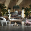 Canapé d'extérieur Big Kroko en bioplastique par Marcantonio x SLIDE Studio