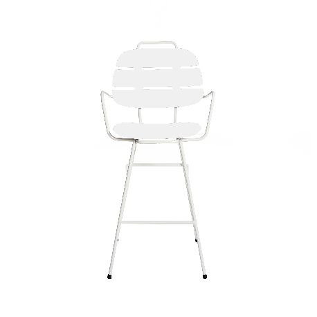 Chaise haute Ribs en polyéthylène Blanc_Otoko Design