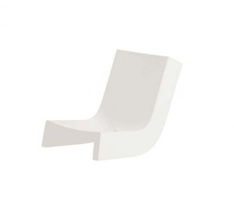 Chaise longue à bascule Twist en polyéthylène Blanc