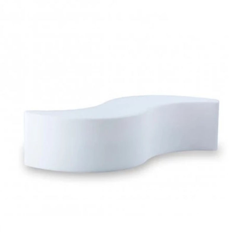Banc Wave en polyéthylène par Giò Colonna Romano Blanc _ Otoko Design