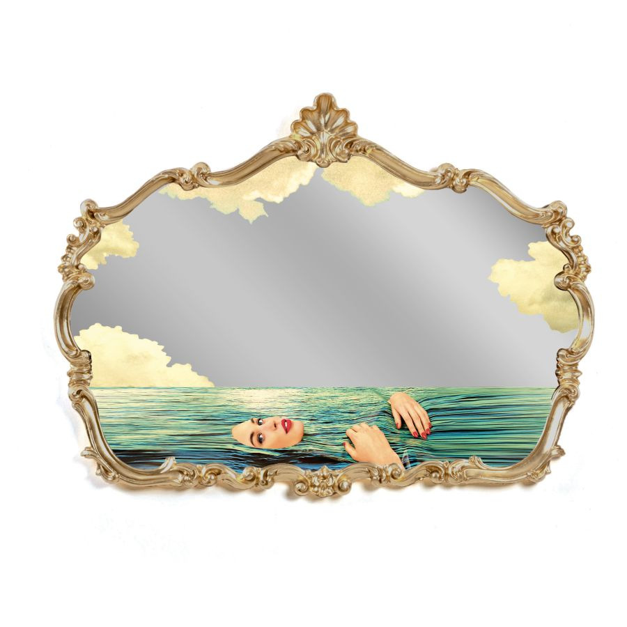 Miroir Baroque Sea girl par Toiletpaper X Seletti