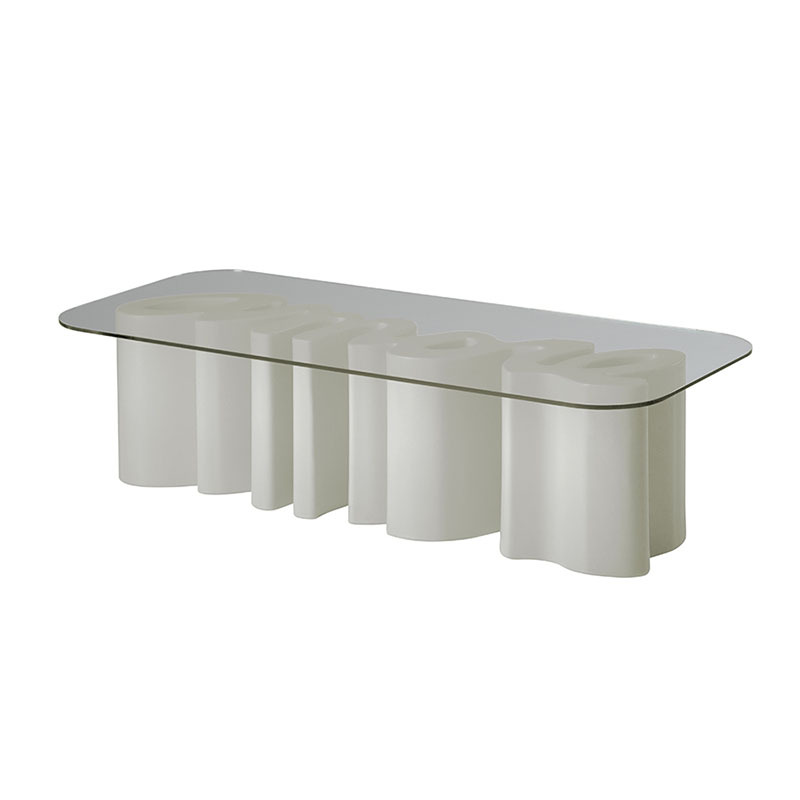 Table basse Amore en polyéthylène Blanc