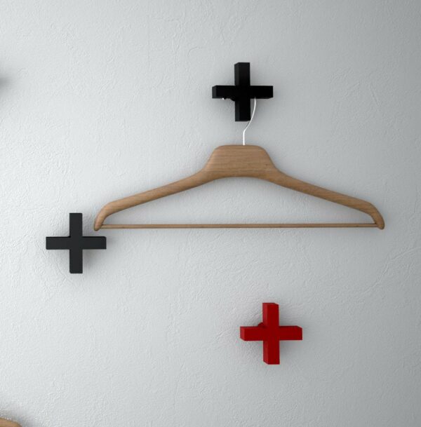 Patère Pinpoint croix en PVC en forme de croix
