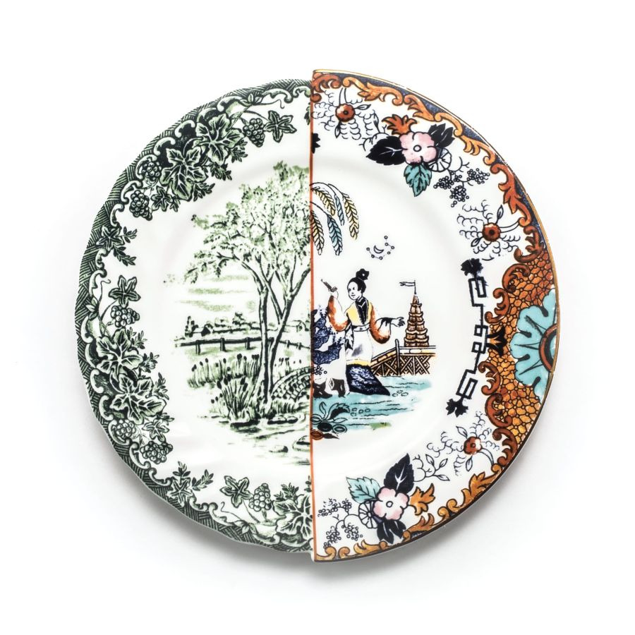 Assiette de Dîner Hybride Ipazia en porcelaine par CTRLZACK - 1